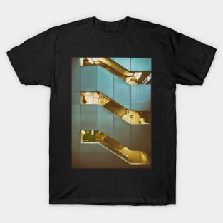 Dimly Lit City Building Staircase T-Shirt